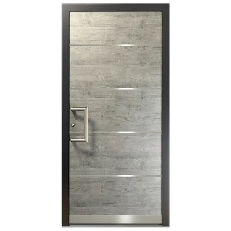 Exterio Security Door Anti-theft Cold Rolled Steel Fire Rating Manual Side Opening Finished Swing Modern Design Villa Entry