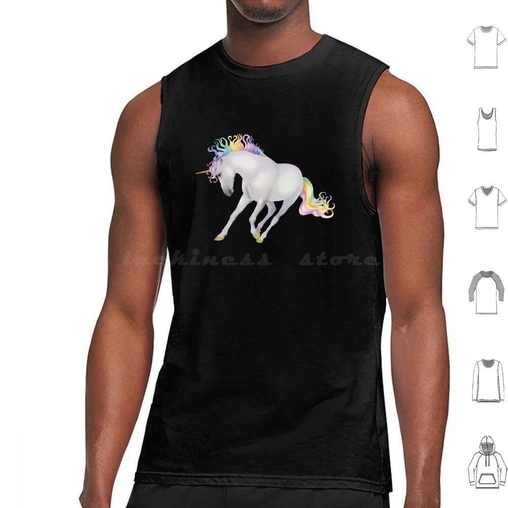 In A Field Full Of Horses , Be A Unicorn Tank Tops Vest Sleeveless Unicorn Rainbow Unicorn Pride Unicorn Fantasy Mythical