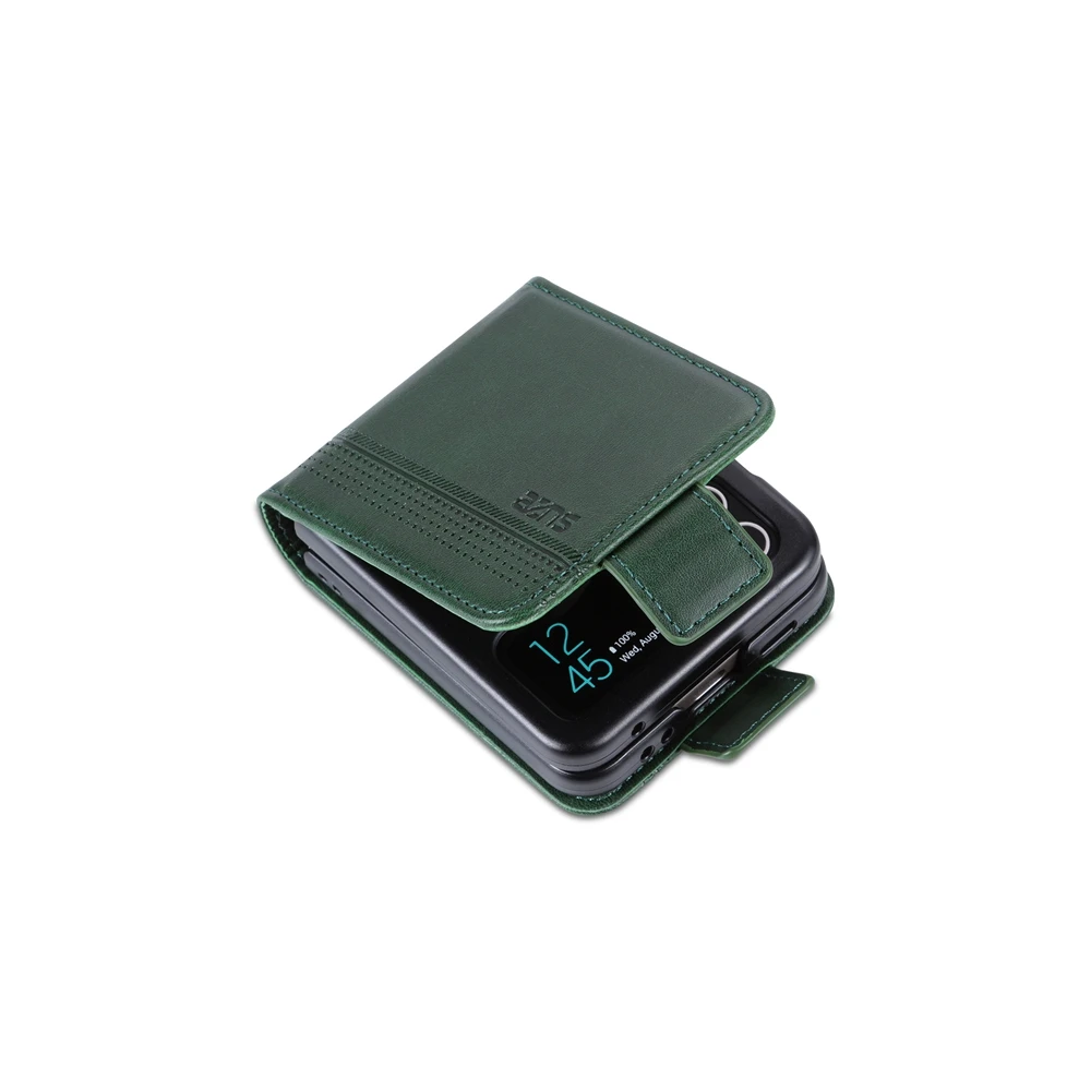 الراقية الأعمال Sle Bla المغناطيسي إغلاق حافظة هاتف جلدية لهاتف سامسونج غالاكسي Z Flip 7 6 5 4 3 للصدمات مع غطاء حقيبة للبطاقات