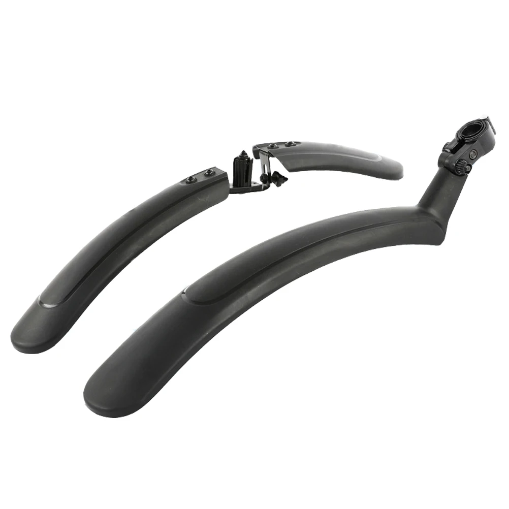 

1 Pair Plastic Bike Mudguards Front Rear Mountain Dirt Road Bicycle Mud Guard Black Durable Wide Lengthened Rainproof Easy