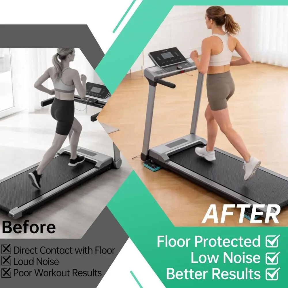 Uphill Training Treadmill Incline Riser Blocks Foam Base High-Density Rubber Top Walking Pad Incline Blocks Shock Absorption