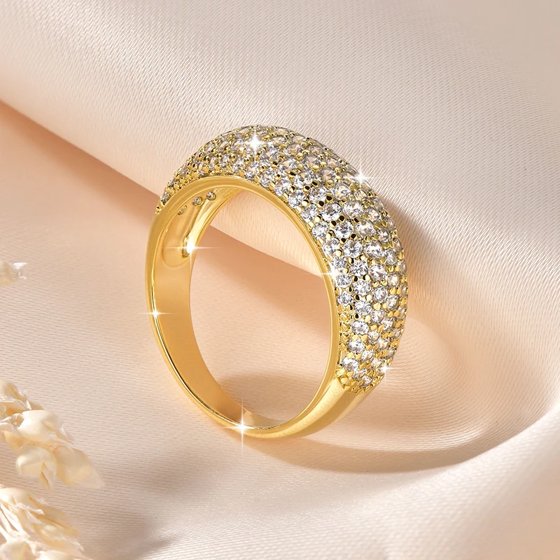 Anziw Luxury AAAAA Cubic Zirconia Engagement Wedding Ring Band For Women Fashion Finger Rings Fine Jewelry 2026 Valentine Gift