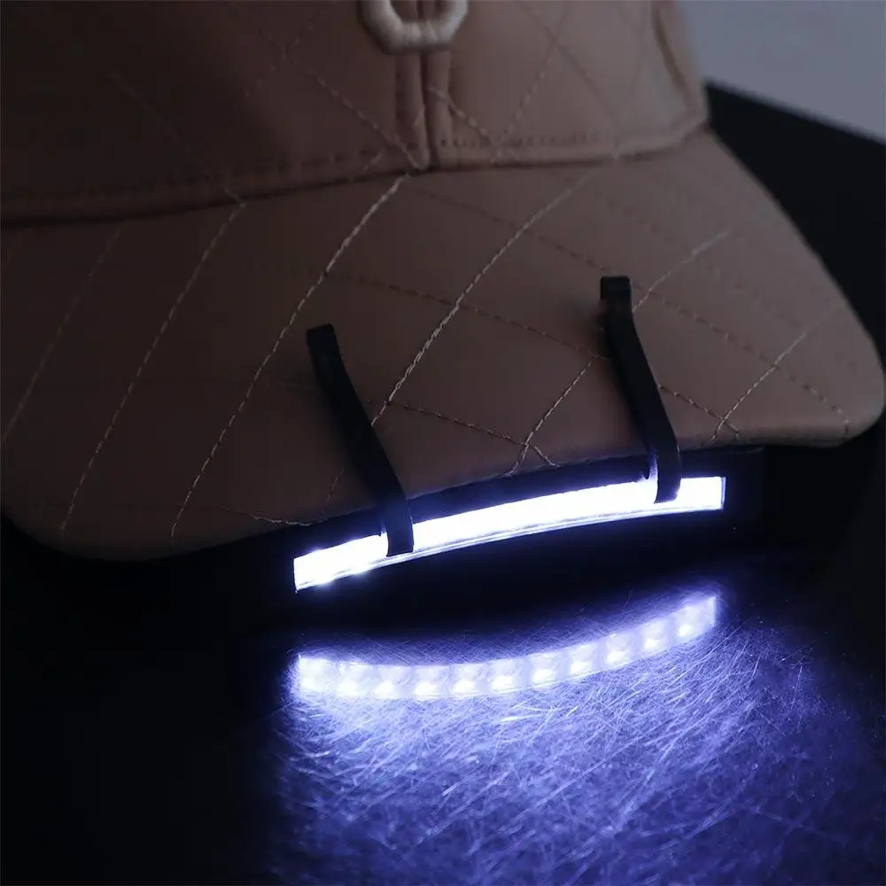 Casquette de baseball ultra lumineuse à 11LED avec pince, lumière avant légère, lampe de sauna, chapeau de randonnée et de camping