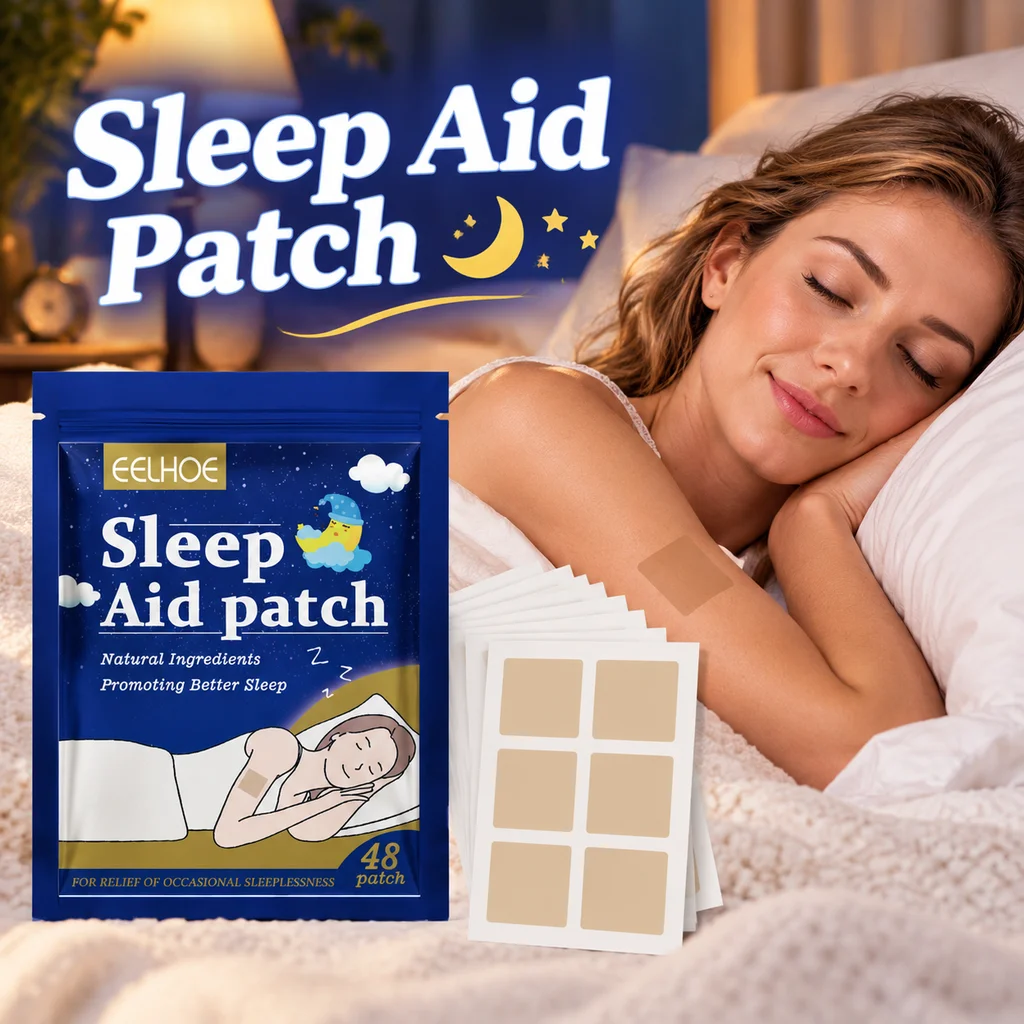 EELHOE Sleep Aid Patches, Lavender Mint Relaxing Care, Overnight Sleep Support for Adults, 48pcs Non Woven Adhesive Patches