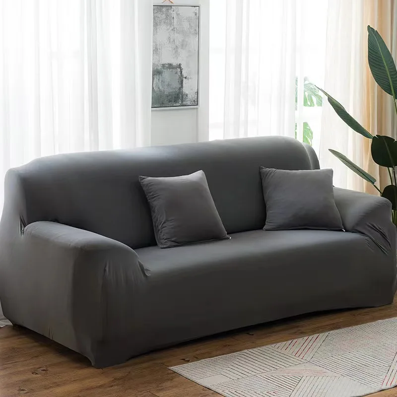 High Stretch Solid Color Sofa Covers for Living Room Lounge Protector 1 2 3 4 Seater Corner Couch Cover Recliner Slipcover