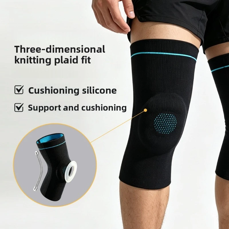 Professional Basketball Running Knee Pads Spring Support Compression Breathable for Men Fitness Mountaineering Meniscus Protecto