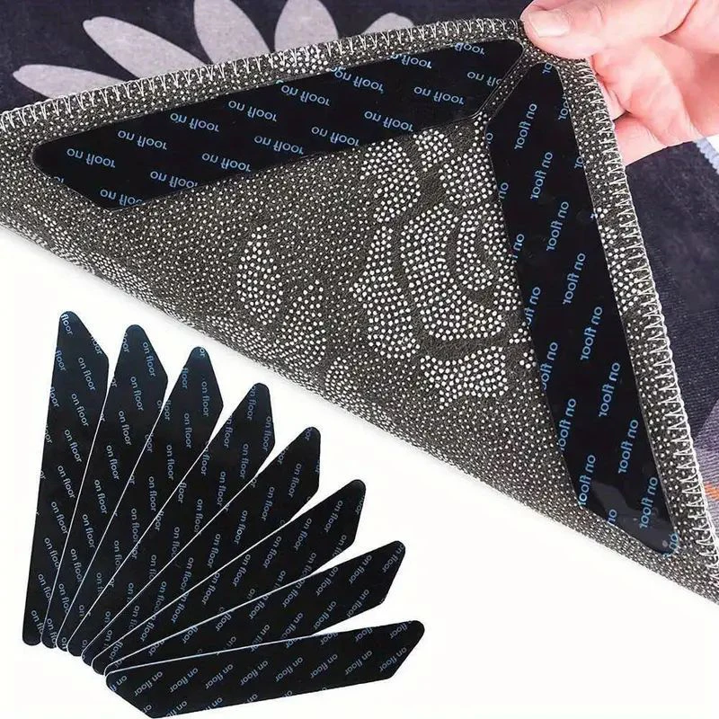 Carpet Non-slip Sticker Reusable Washable Anti-slip Mat Anti Curling Rug Pads Floor Carpet Corner Clip Fixed Grippers Tape