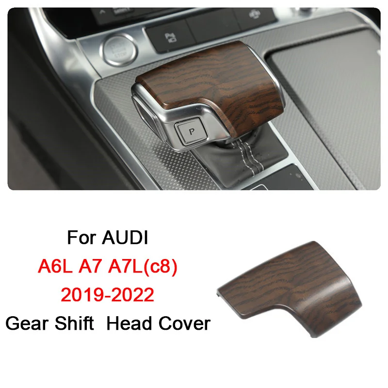 For Audi A6L A7 A7L c8 2019 2020 2021 2022,Wood Grain Interiors Parts Central Gear Stick Panel Armrest Box Cover,Door Panel Trim