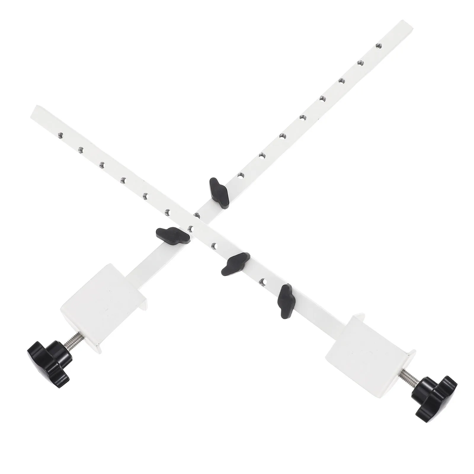 2Pcs Adjustable Tabletop Clamp Stand Pegboard Fixing Bracket Sleek Modern Metal Desk Mount for Office Game Workspace