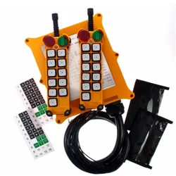 1set 10 Single/Double keys 2 Speed Hoist Industrial Wireless Remote Control Button Switch with Emergency Stop 50-100m Distance