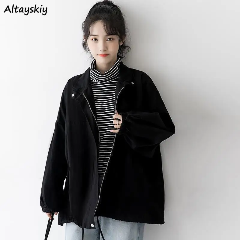 

Jackets Women Boyfriend Autumn Cool Leisure Simple Harajuku Vintage Lace-up Designed Chic Popular Sporty Safari Style All-match