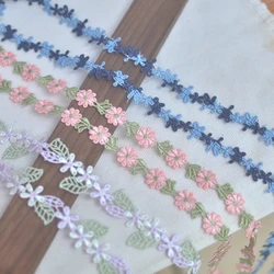 3 Yards Purple Blue Lace Embroidery Trim Ribbon DIY Garment Hair Accessories Embroidered Lace Ribbon