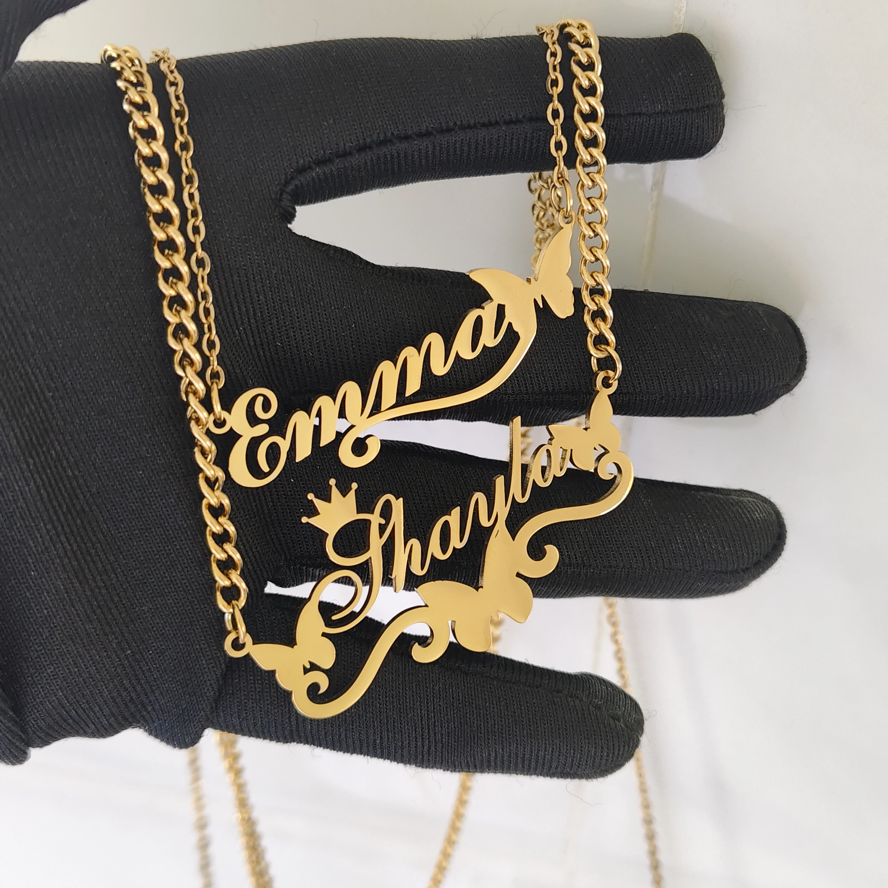 DHQH Multiple Styles Customized Name Necklace Personalized Letter Nameplates Pendant/Necklace Valentine's Day Gift for Her/Him