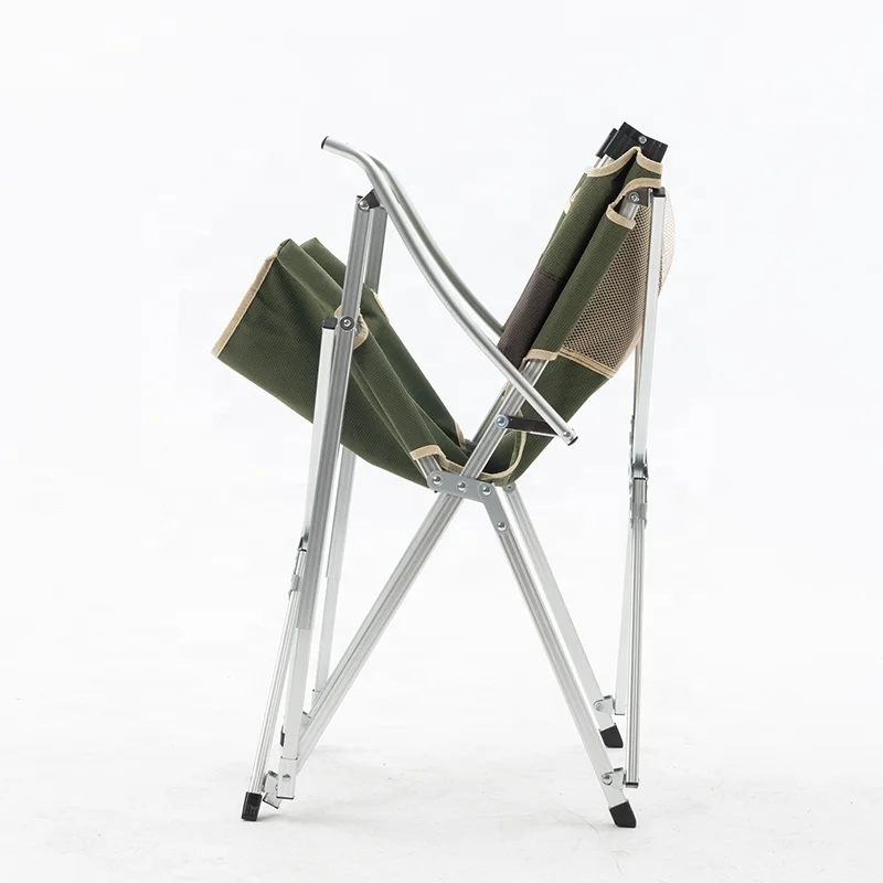 Outdoor furniture Reclining portable folding camping chair in bulk with aluminum frame Beach Fishing chair