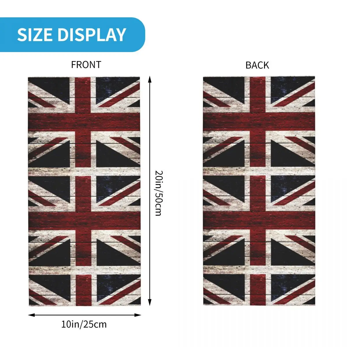 Union Flag Bandana Neck Gaiter Printed Uk Kingdom Country Balaclavas Wrap Scarf Headband Sports for Men Women Adult Windproof