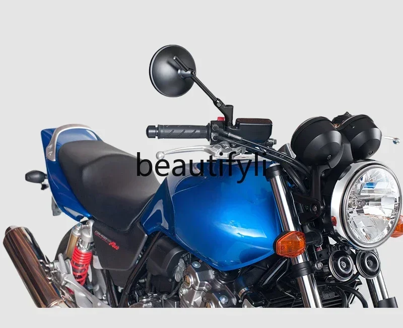 مرآة الرؤية الخلفية للدراجة النارية s23 AT2 مستديرة بزاوية واسعة عاكسة للضوء مناسبة للكهرباء