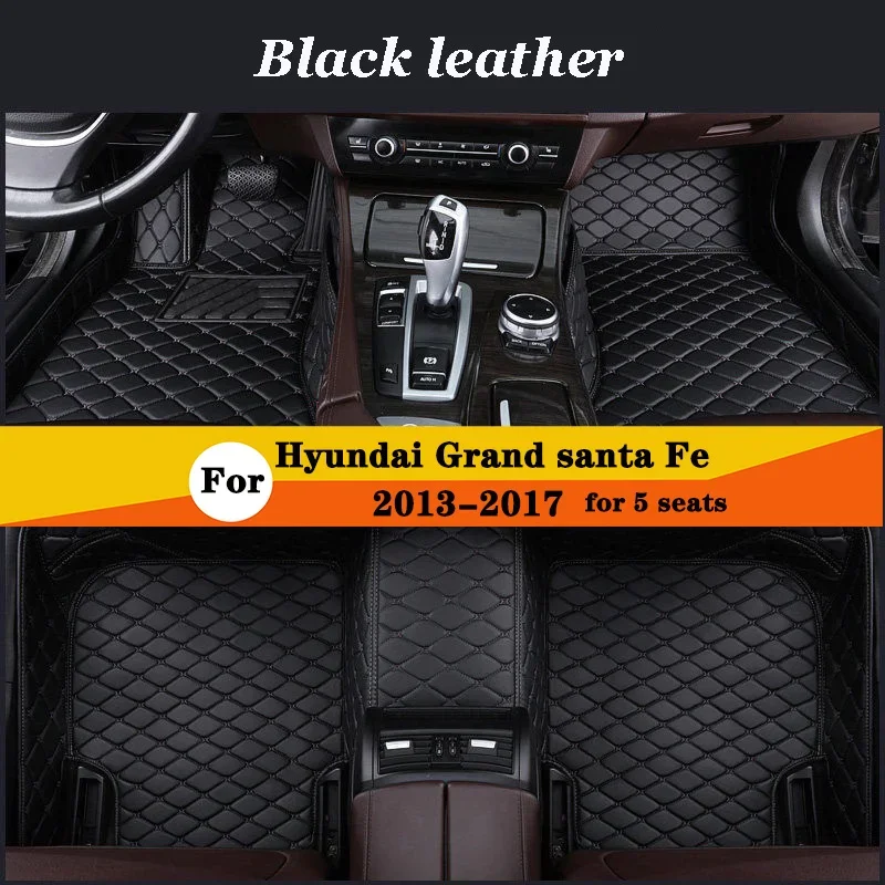 Car floor mats For Hyundai Grand Santa Fe 5 seats 2017 2016 2015 2014 2013 (7 Seater) Auto Interior Accessories Styling Cus