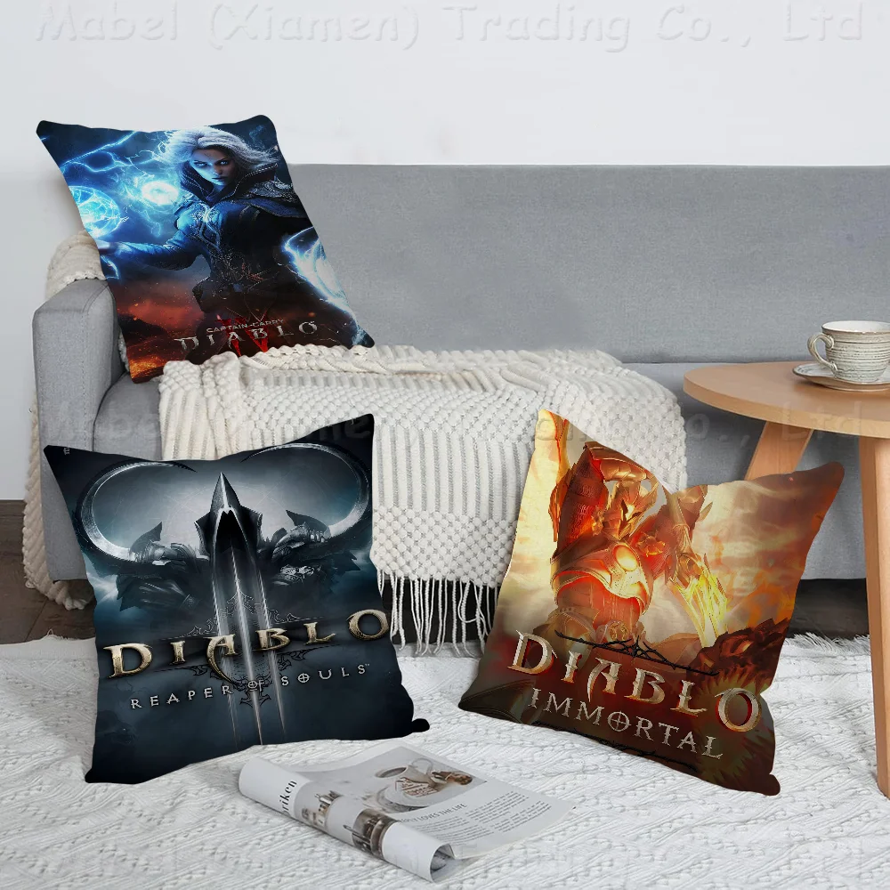 Vintage Diablo 45*45cm Cushion Cover Pillow Cover Decor Pillowcase Home Pillowcase For Couch Pillow