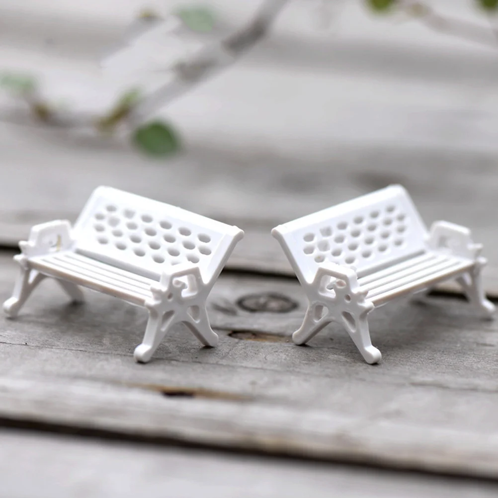 15 Pcs Miniature Park Chair Bench Model Decorations for Dollhouse Bedroom Furniture Garden Accessories Practical Mini