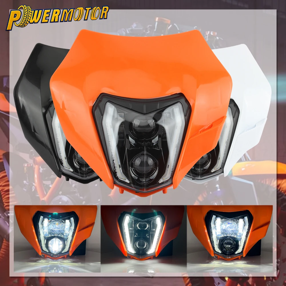 

Motorcycle LED Headlight High Low Beam DRL E24 Headlamp For KTM EXC EXCF XCW 300 350 450 500 690 Enduro FC FE TC TE 125-450