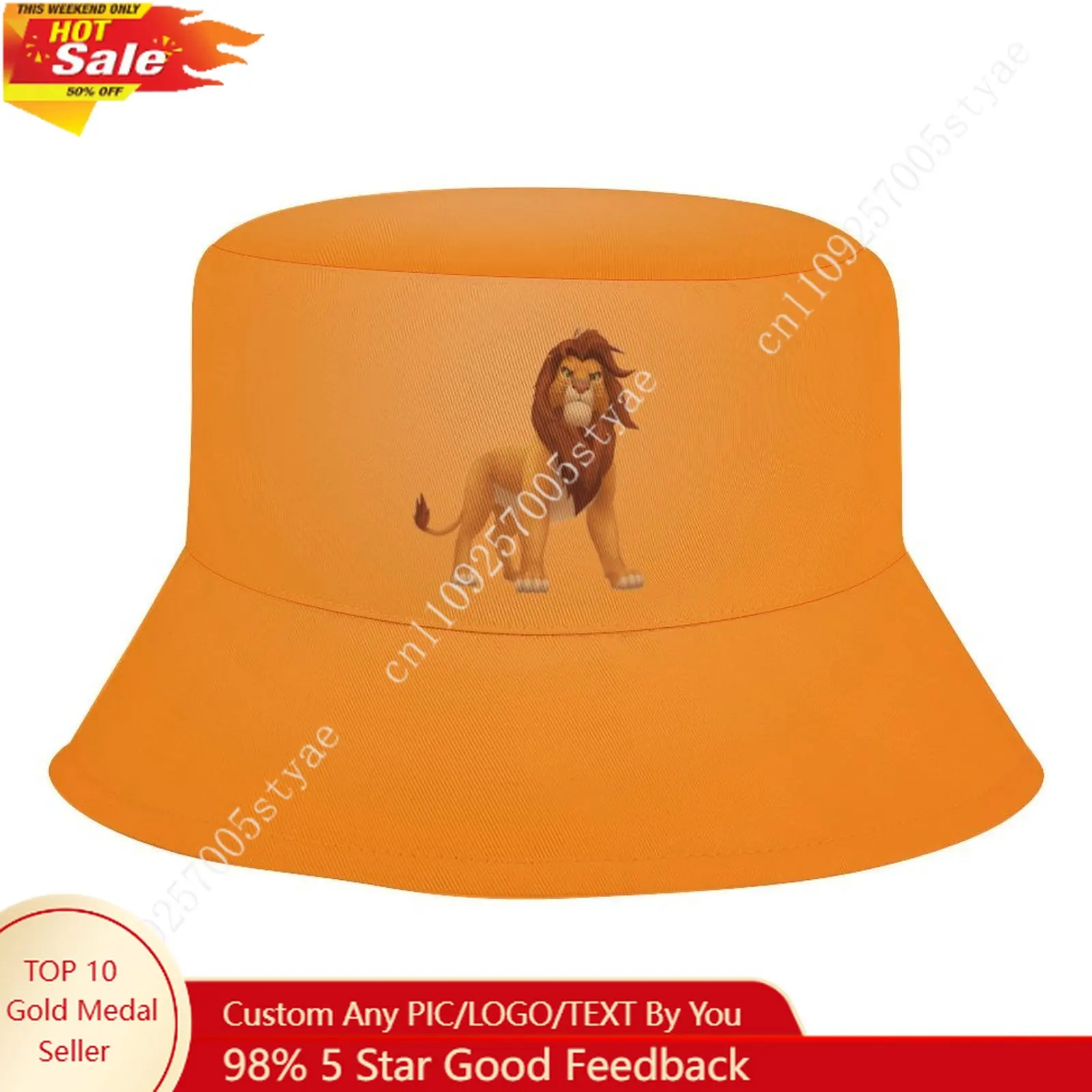 

Simba Bucket Hat Disney Cartoon Cute Children Custom Design Upload Your Image Logo Fisherman Hat Holidays Gift Sun Protection
