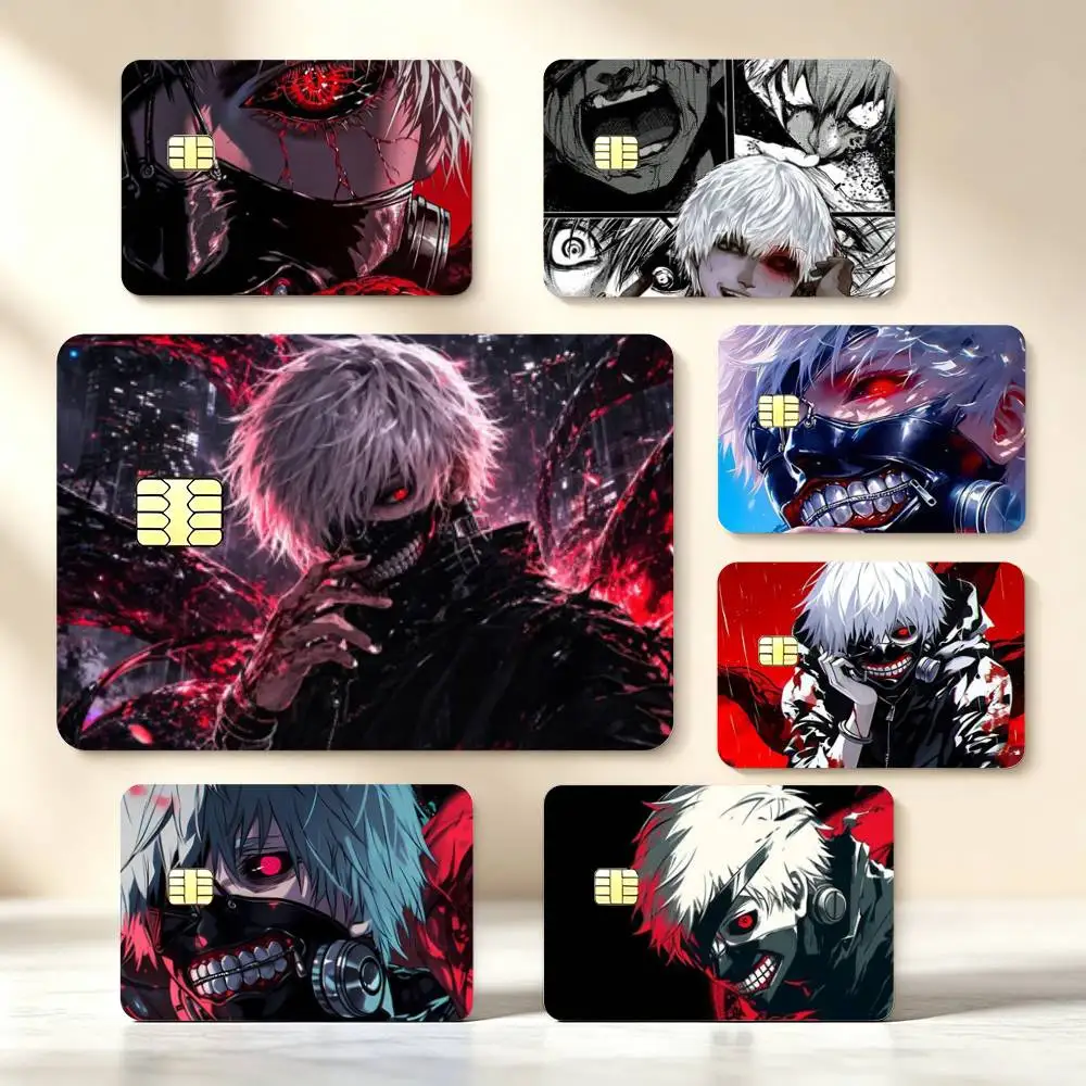 Anime Ken K-Kaneki Credit Card Stickers Skin For Bank Debit Decorative Protection Scratch-resistant Gift