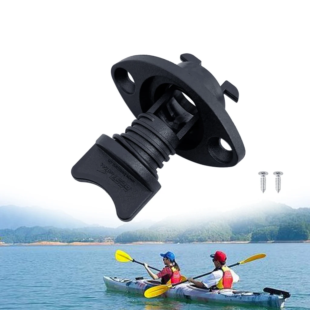 

1/2 Pcs Boat Drain Plug Black Nylon 54x31mm Keep Boat Dry for Boat Transoms Fish Wells Ice Chests Yacht Kayak Canoe Accessories