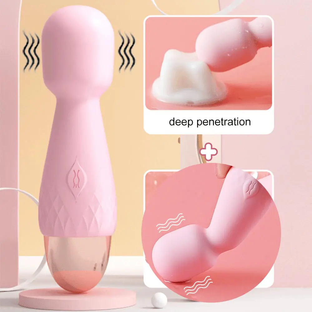 Mini Powerful Personal Silicone Sex Toys for Women Vibrator G Spot Clitoris Clit Stimulator AV Stick Adult Female Dildo Massage