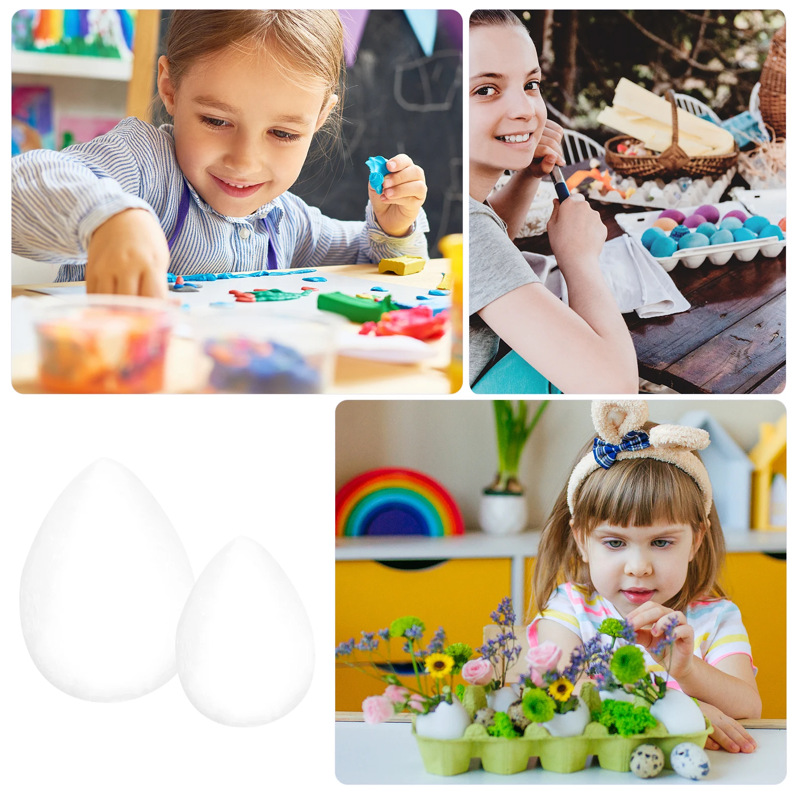 100pcs Water DROP Shape ลูกบอลโฟมดอกไม้ Center Crafting รุ่นตกแต่งที่ยังไม่เสร็จโฟม DIY หัตถกรรมปลอดภัยวัสดุ