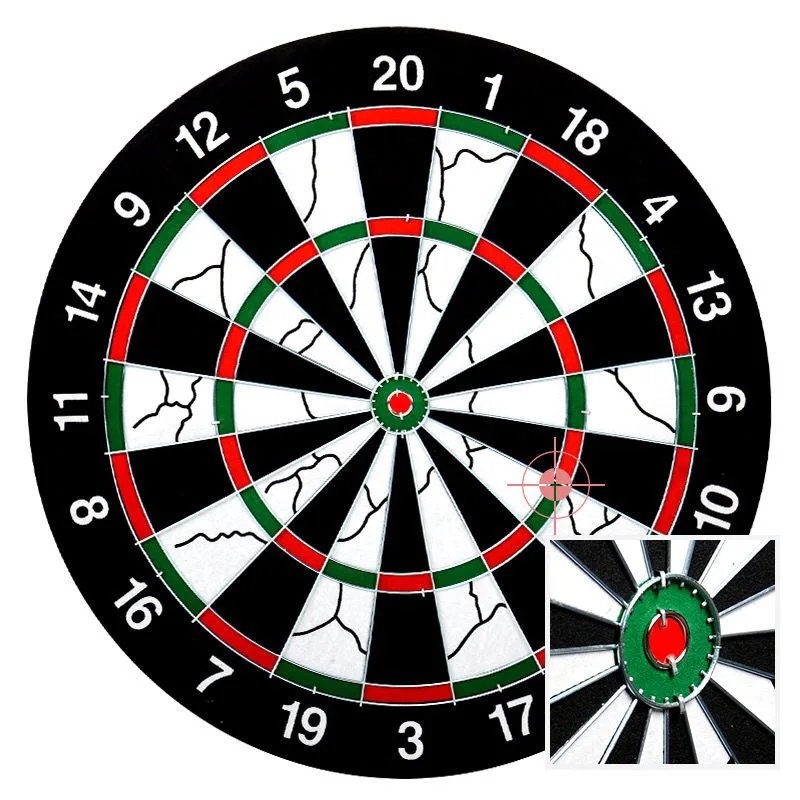 18 Inch Thickened Flocked Dartboards With 6 Darts Two Sided
