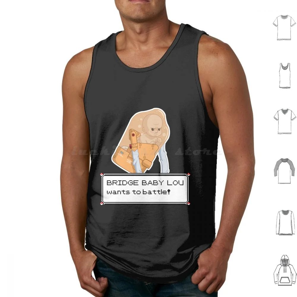 Bb Pod Wants To Battle! Tank Tops Print Cotton Death Stranding Bridge Baby Bb Pod Parody Kojima Productions