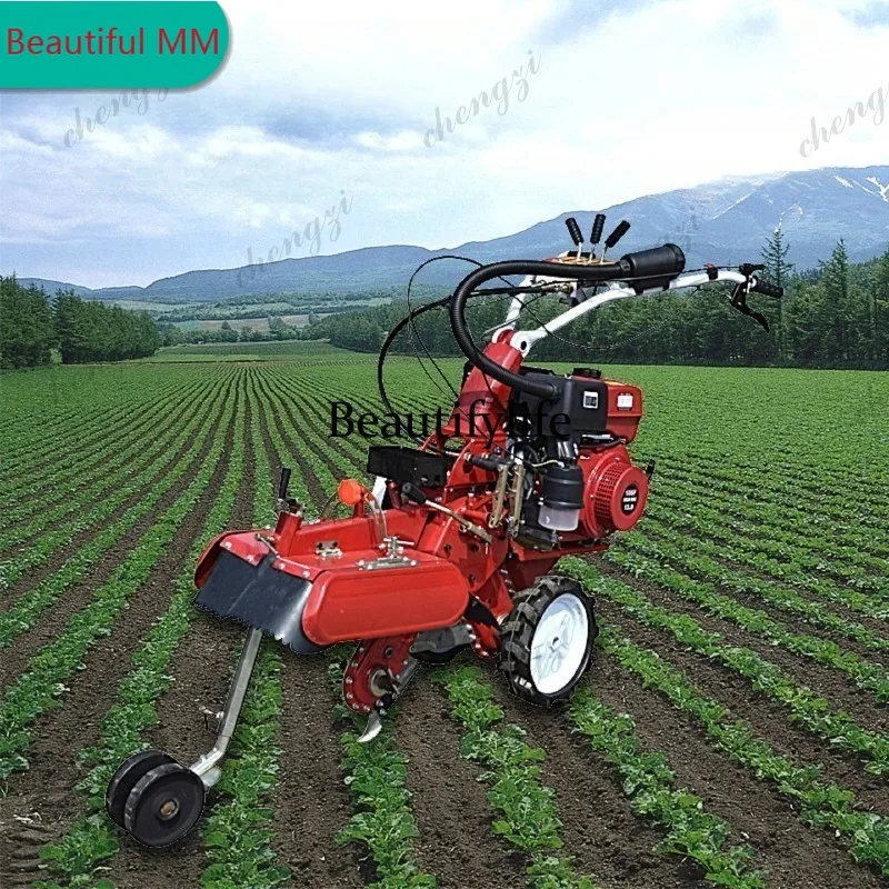 

M138 Four-wheel drive orchard trenching machine agricultural trenching machine small ridging machine