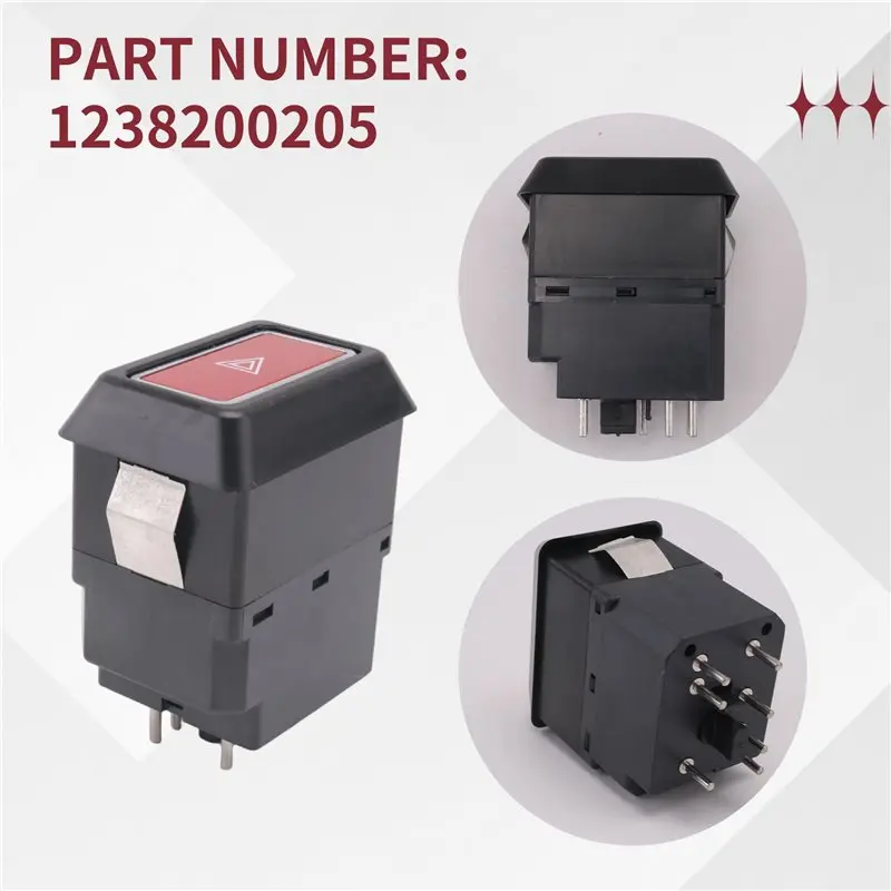 A95E-Car Hazard Flasher Switch 1238200205 For 1977-1981