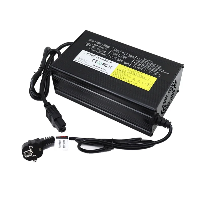 54.6V 67.2V 84V 5A 8A 10A 12A 15A 20A Lithium Ion Charger 48V 60V 72V 13S16S 20S High-power Intelligent with Display Metal Shell