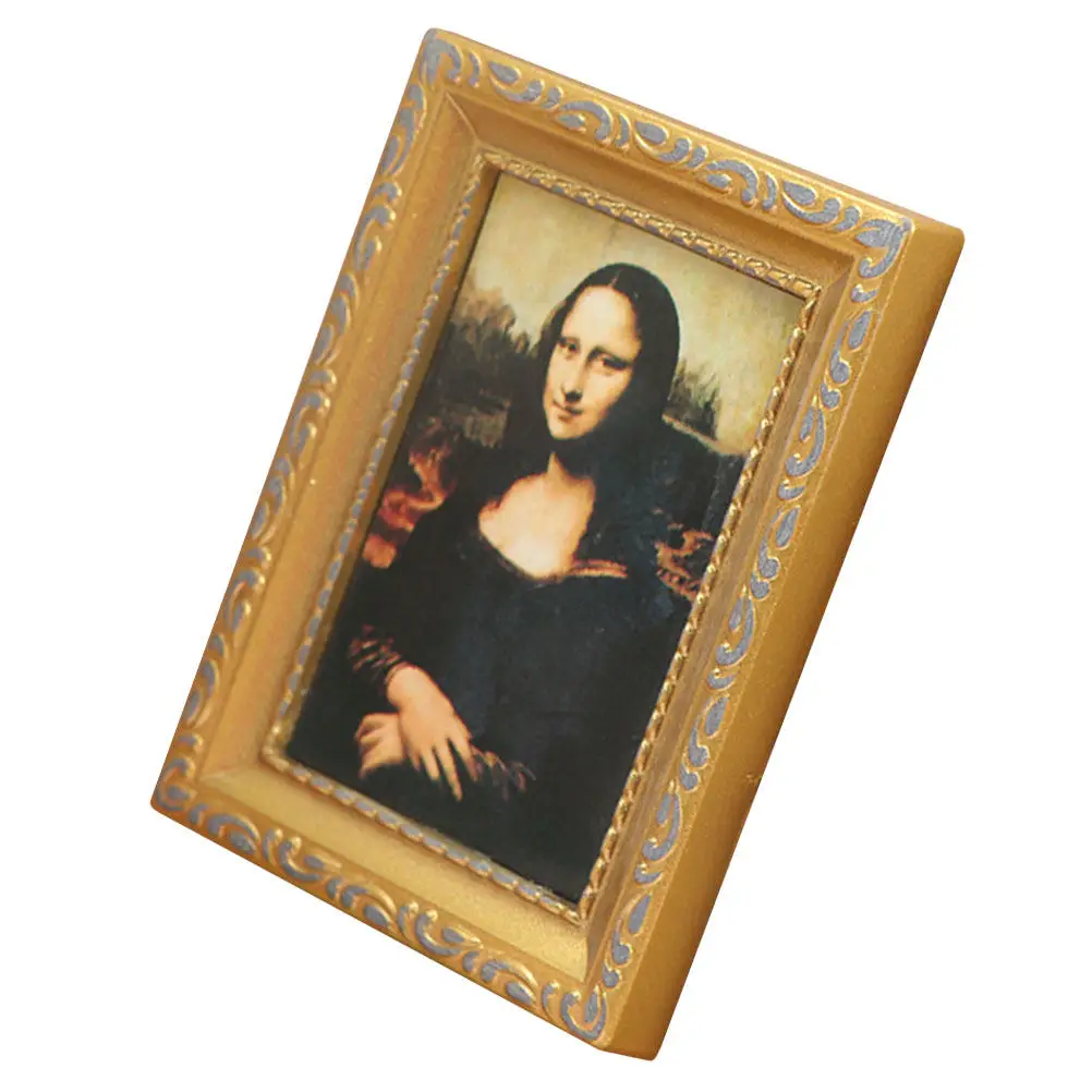 

Mini House Adornment Accessories Wall Art Decoration Tiny Oil Painting Craft Lifelike Layout Prop