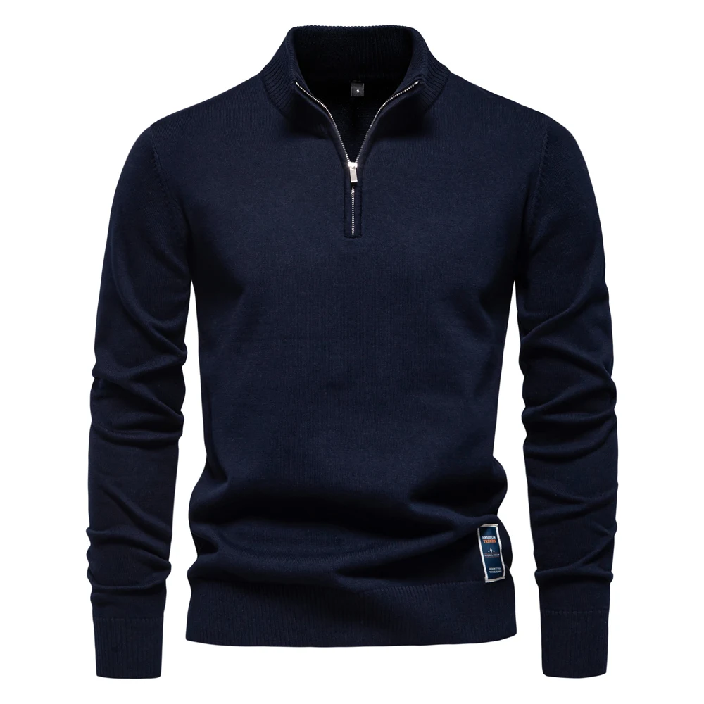 AIOPESON Quarter-Zip Polo Sweater 5