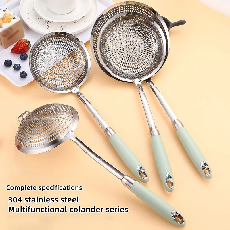 

Obelix 304 Stainless Steel Skimmer Strainer Colander Mesh Deep Fryer Oil Frying Scoop Noodles Dumpling Foods Sieve Kitchenware