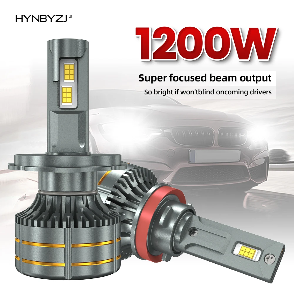 

H4 2Pcs Car Headlight H11 LED H7 9005 9006 9007 9008 9012 H1 Auto Bulbs 1200W 1800000LM Light Lamp 6000K 12V Led Headlight Bulbs