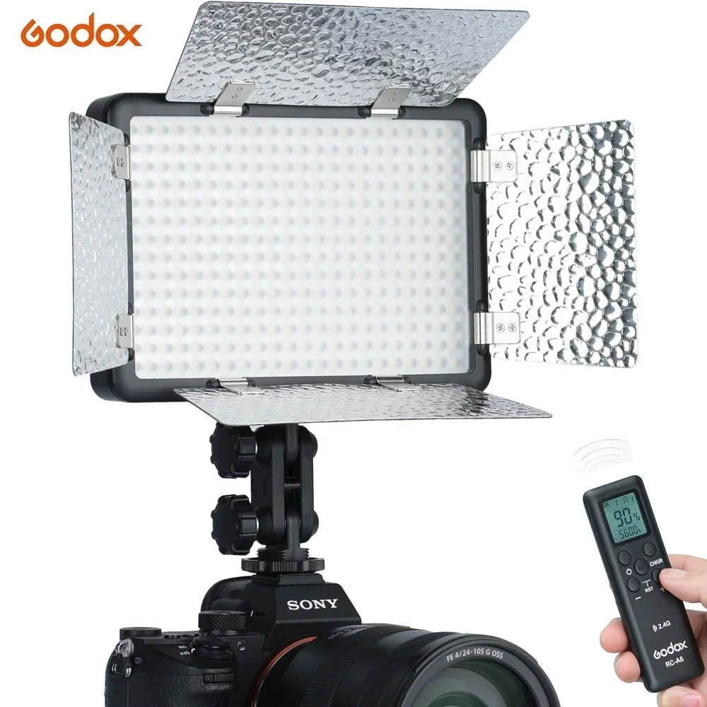 Godox LF308D FL308BI Daylight LED Video Light + Flash Sync 308 Bulbs As LED Light Flash For Macro Wedding Life Interview video