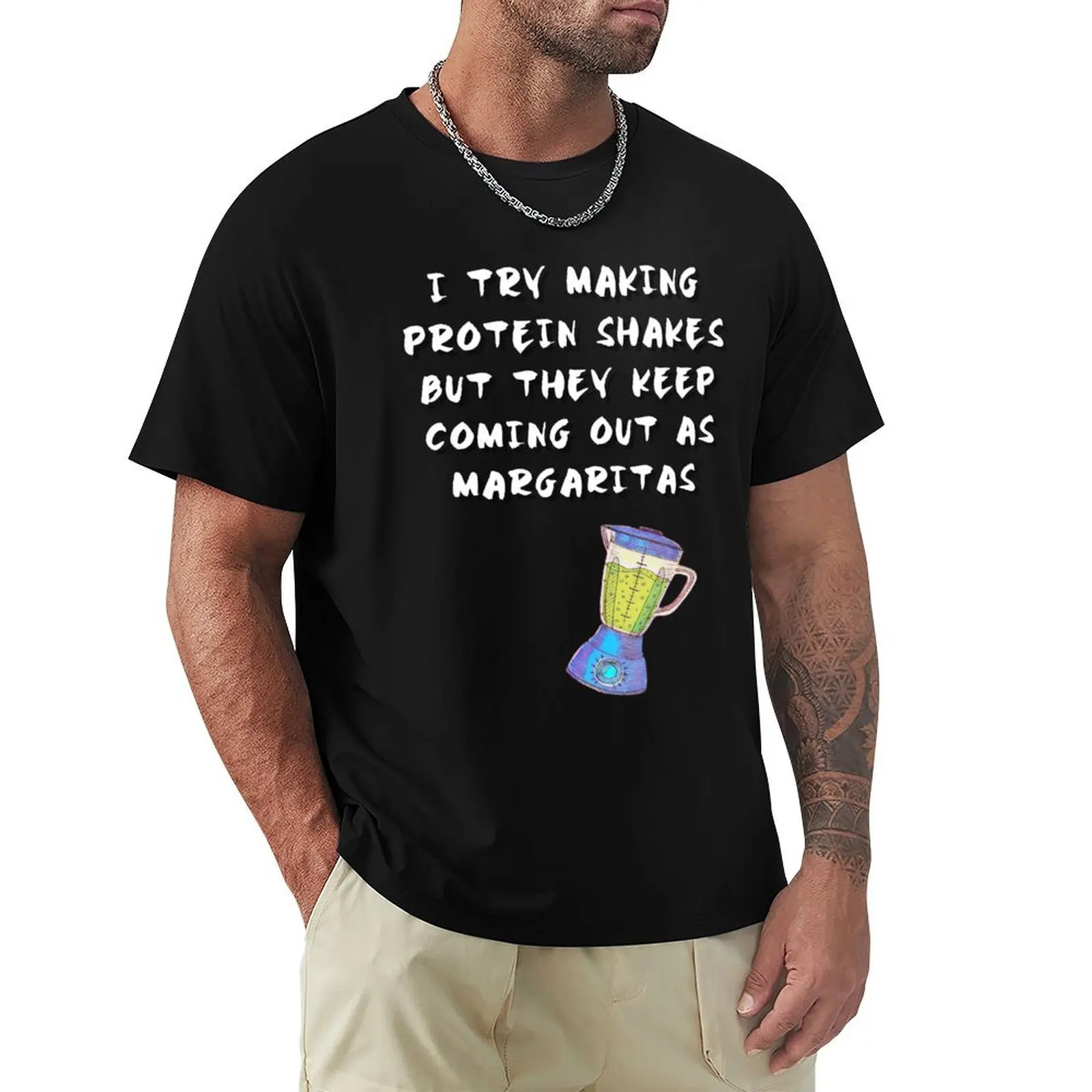 Funny healthy margarita graphic design T-Shirt Casual Graphic Print Tee