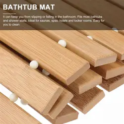 Wooden Floor Mat Non Bath Skid Rug Absorb Water Non- Bathroom Shower Baby Non Skid Bath Mat For Tub