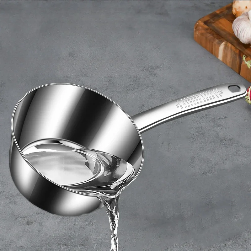 

304 Stainless Steel Water Ladle Household Kitchen Thickened Non-slip Handle Water Spoon High Temperature Resistance Large Ladle