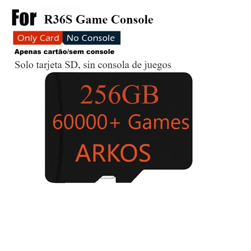 V5 cartão sd para r36s retro handheld console de videogame sistema linux 3.5 Polegada tela ips jogador portátil 64gb 128gb 256gb jogos
