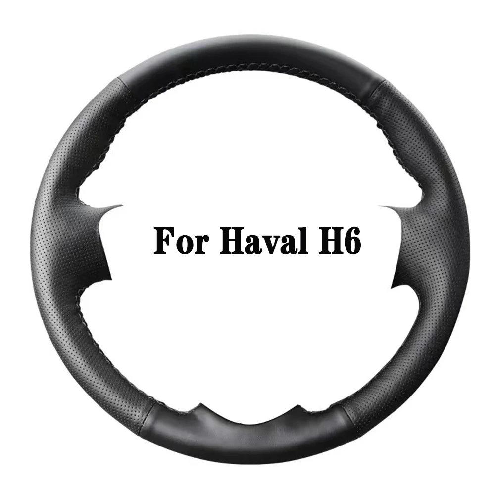 

For Haval H6 2021 Leather steering wheel cover hand sewn gloves car interior accessories