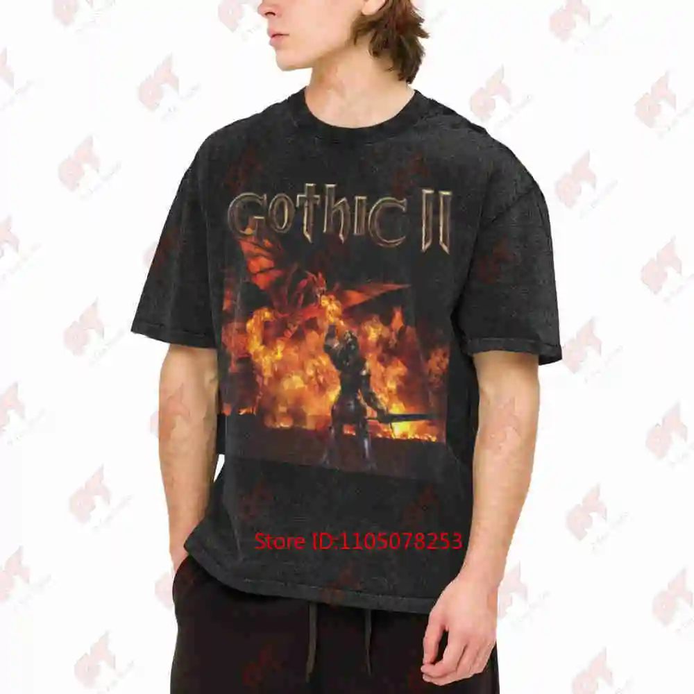 Nameless Vs Feomathar Gothic 2001 Classic Video Game Vintage Washed Tee Pure Cotton T-Shirt