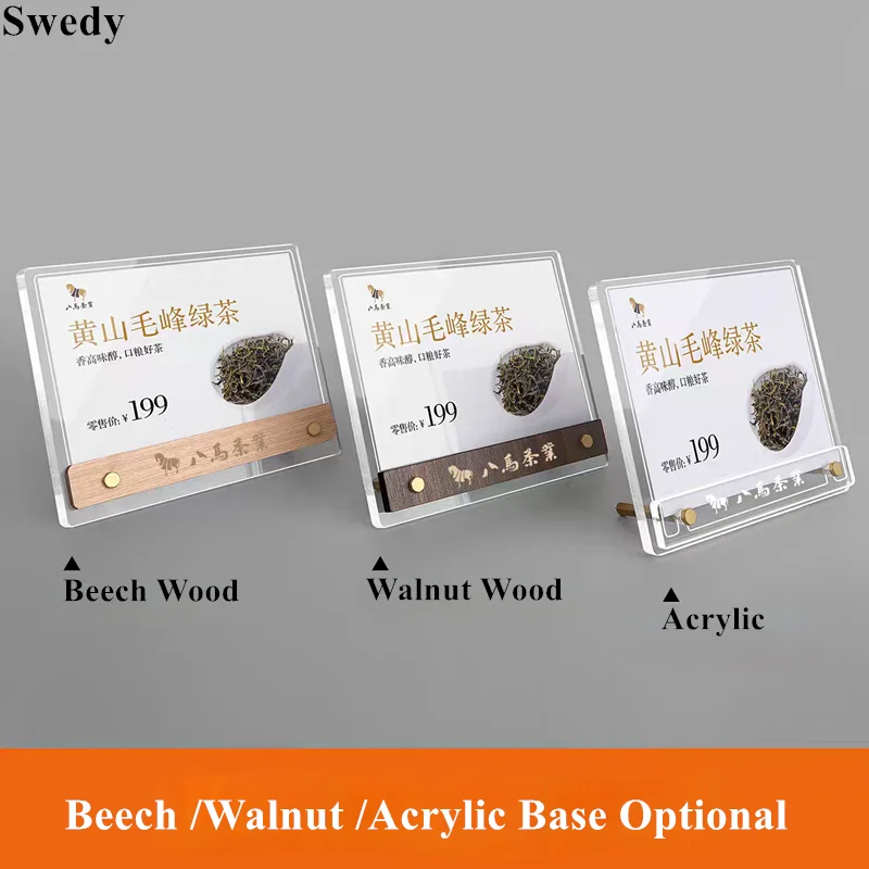 

Набор из 5 акриловых держателей для табличек/ценников/меню 90x55 мм / 100x70 мм