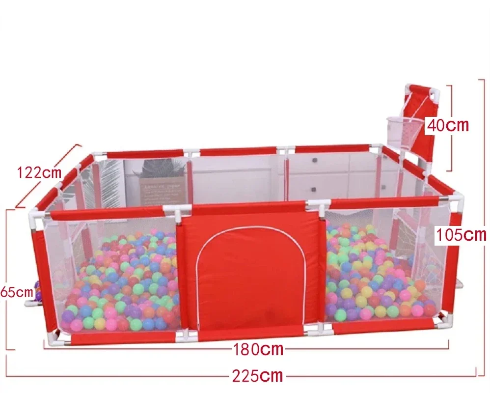 Indoor Ball Pit Playpen para Crianças, Baby Playground, Cerca de Segurança para 6 Meses a 6 Anos de Idade Crianças, Nova Chegada