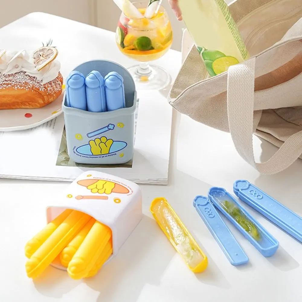 

6Pcs Homemade Good Luck Sign Ice Cube Mold Non-Stick With Magnetic Storage Box Ice Cube Maker Rectangular Shaped Ice Box Summer