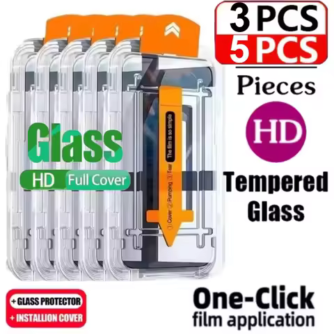 3-5PCS Dust Free Screen Protector For Samsung A17 5G A16 A15 A07 A06 A26 A25 A14 A13 A05s A05 A24 A23 A22 A12 Tempered Glass