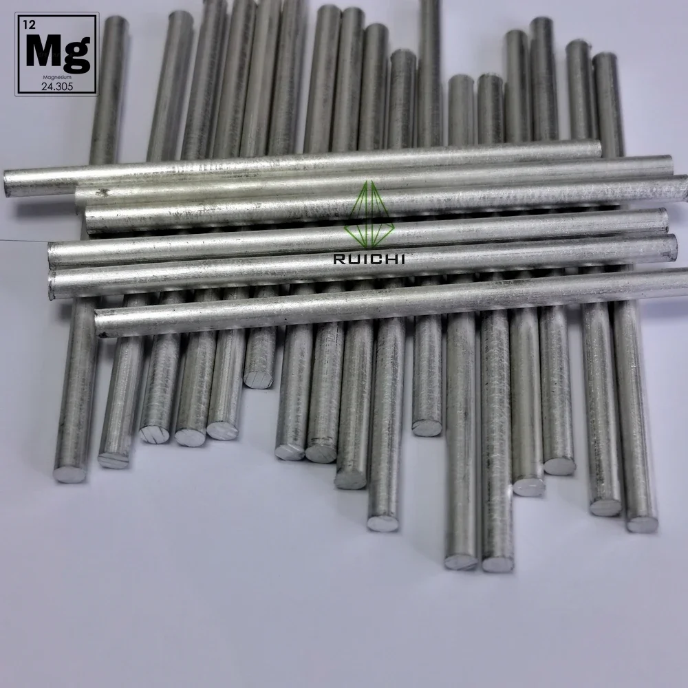 Imagem -02 - Comprimento Puro do Diâmetro x 152 mm das Varas do Metal do Magnésio de 50 Peças mm mg 99.95